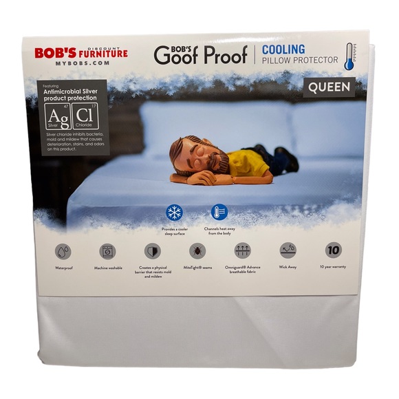 3 queen size goof proof antimicrobial cooling pillow protectors new in package - Picture 5 of 5